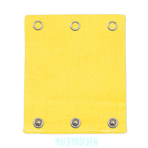 Milchmädchen Bodyverlängerung (Bodyerweiterung) einzeln im Design Gelb – Größe 1 (Druckknopf Ø 7,7 mm)