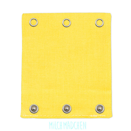 Milchmädchen Bodyverlängerung (Bodyerweiterung) einzeln im Design Gelb – Größe 1 (Druckknopf Ø 7,7 mm)