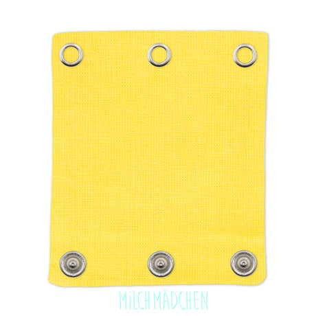 Milchmädchen Bodyverlängerung (Bodyerweiterung) einzeln im Design Gelb – Größe 2 (Druckknopf Ø 9,1 mm)