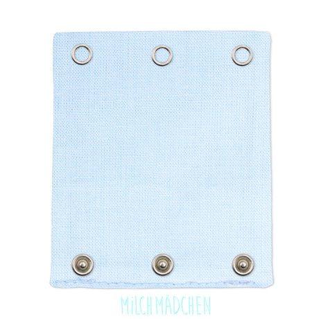 Milchmädchen Bodyverlängerung (Bodyerweiterung) einzeln im Design Hellblau – Größe 1 (Druckknopf Ø 7,7 mm)