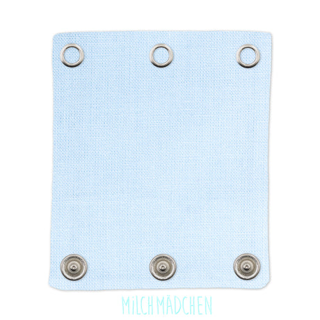 Milchmädchen Bodyverlängerung (Bodyerweiterung) einzeln im Design Hellblau – Größe 2 (Druckknopf Ø 9,1 mm)