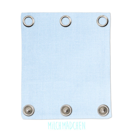 Milchmädchen Bodyverlängerung (Bodyerweiterung) einzeln im Design Hellblau – Größe 3 (Druckknopf Ø 9,7 mm)