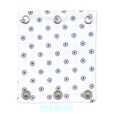 Milchmädchen Bodyverlängerung (Bodyerweiterung) einzeln im Design Kreise Blau – Größe 2 (Druckknopf Ø 9,1 mm)