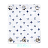 Milchmädchen Bodyverlängerung (Bodyerweiterung) einzeln im Design Kreise Blau – Größe 3 (Druckknopf Ø 9,7 mm)