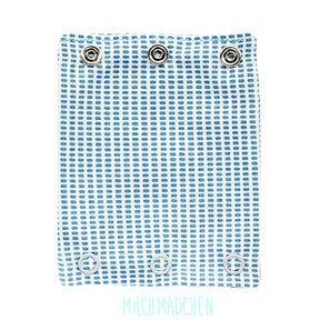 Milchmädchen Bodyverlängerung (Bodyerweiterung) einzeln im Design Matrix Blau – Größe 1 (Druckknopf Ø 7,7 mm)