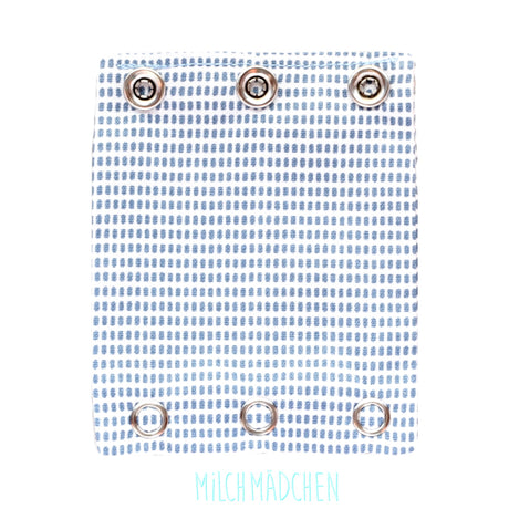 Milchmädchen Bodyverlängerung (Bodyerweiterung) einzeln im Design Matrix Blau – Größe 2 (Druckknopf Ø 9,1 mm)