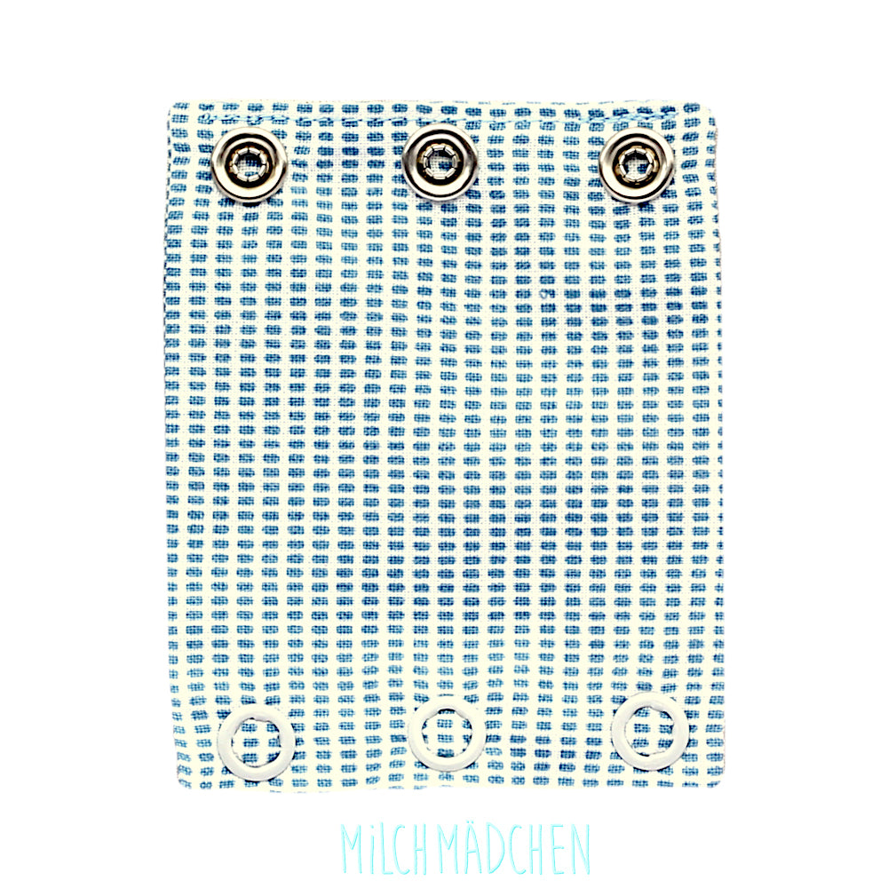 Milchmädchen Bodyverlängerung (Bodyerweiterung) einzeln im Design Matrix Blau – Größe 3 (Druckknopf Ø 9,7 mm)