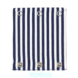 Milchmädchen Bodyverlängerung (Bodyerweiterung) einzeln im Design Streifen Navy – Größe 1 (Druckknopf Ø 7,7 mm)