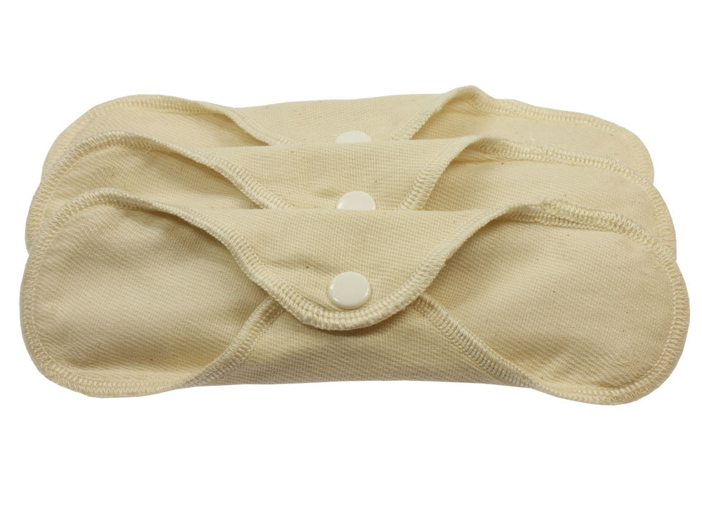 Blümchen - auslaufsichere Bio-Twill-Slip-Einlage (Menstruations-Binde) Bio-Baumwolle - 3 Stück