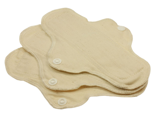 Blümchen – Auslaufsichere Menstruationsbinde Slimfit – Bio-Baumwolle – 3 Stück - Twill
