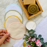 Teby Pink - waschbare Zero-Waste Reingungspads mit vier unterschiedlichen Materialien - nachhaltige Abschminkpads aus Stoff