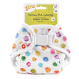 XKKO PUL-Überhose Newborn (2–6 kg) im Design Aquarell Tupfen von vorn, mit Klettverschluss und doppelten Beinbündchen