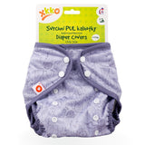 XKKO PUL-Überhose One Size (4–15 kg) im Design Safari Lavender Aura von vorn, mit Druckknöpfen und doppelten Beinbündchen